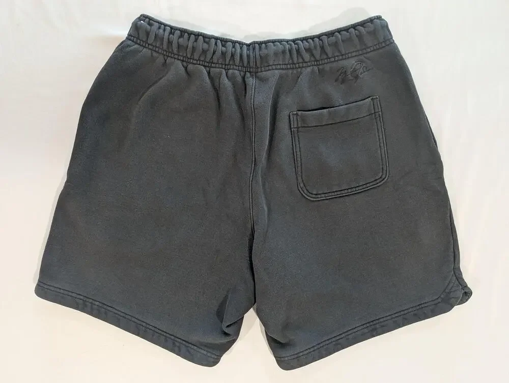 Jordan Jump Shorts Mens L Gray Fleece Sweat 7 Inseam Drawstring Pockets Athletic